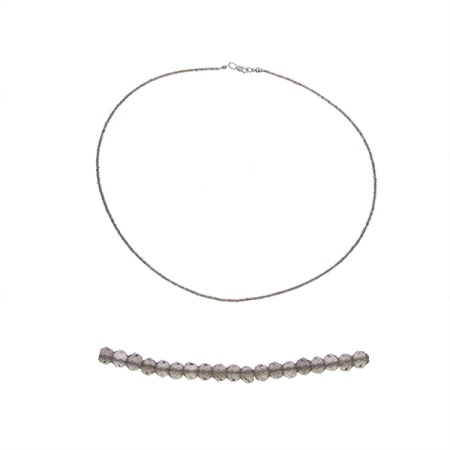 Купить оптом бусы из серебра с топазами 8340106049-45 от Krasnoe