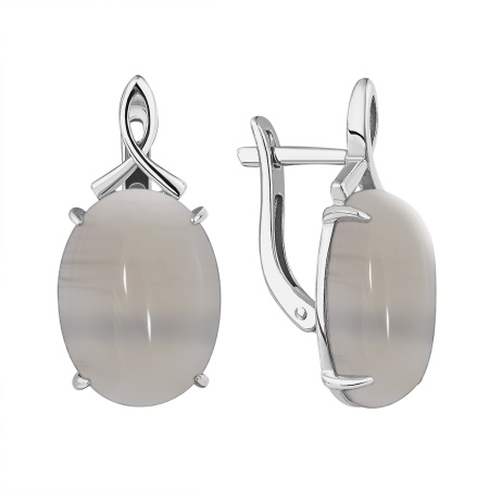 Купить оптом серьги из серебра с агатами 2340395136-21 от Krasnoe