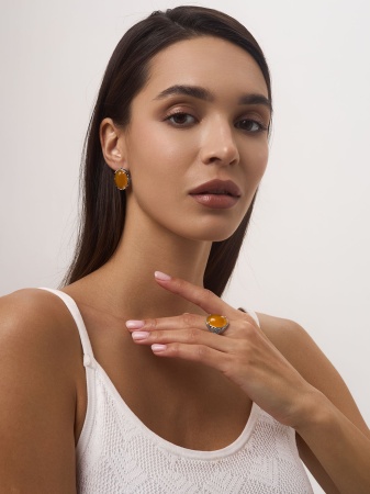 Купить оптом серьги из серебра с агатами 2340395064-50 от Krasnoe