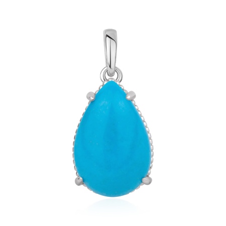 Купить оптом подвеска из серебра с бирюзой 3340Б26635 от Krasnoe