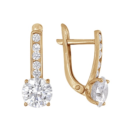 Купить оптом серьги из серебра с фианитом 3202013207л от Krasnoe