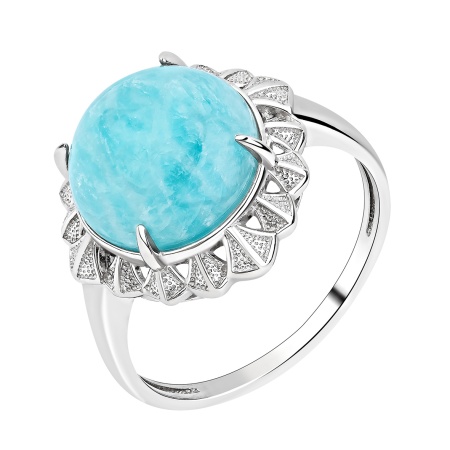 Купить оптом кольцо из серебра с амазонитом 1340375111 от Krasnoe