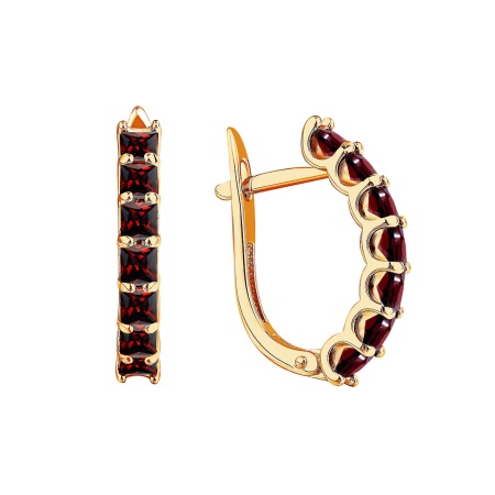 Купить оптом серьги из серебра с гранатами 2320151958 от Krasnoe