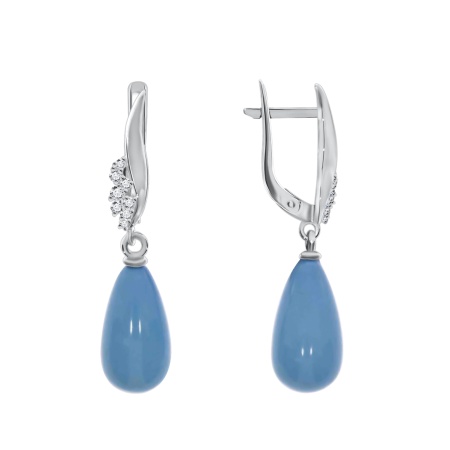 Купить оптом серьги из серебра с бирюзой 3737013604л от Krasnoe