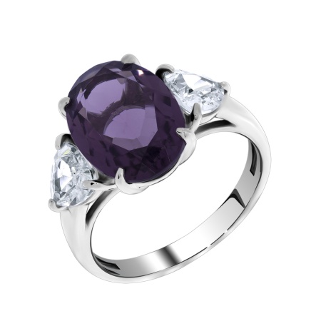 Купить оптом кольцо из серебра с кристалл ювелирныйом и фианитами 1340290285-92 от Krasnoe