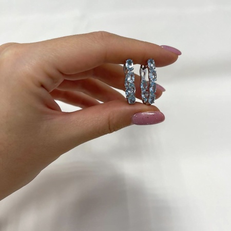 Купить оптом серьги из серебра с топазами 2340071182 от Krasnoe