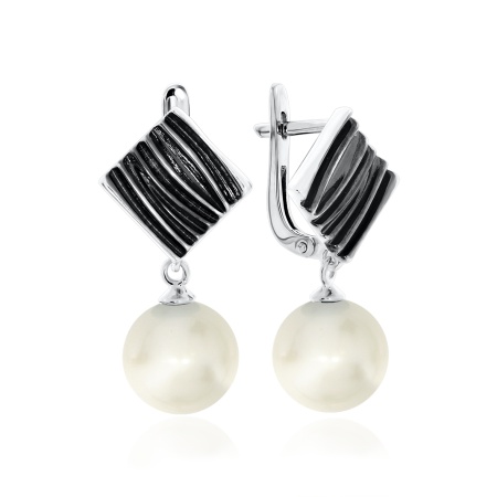 Купить оптом серьги из серебра с жемчугами 2348241393 от Krasnoe