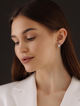 Купить оптом серьги из серебра без вставок 2340400594 от Krasnoe