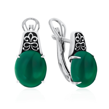 Купить оптом серьги из серебра с агатами 2310390993-60 от Krasnoe