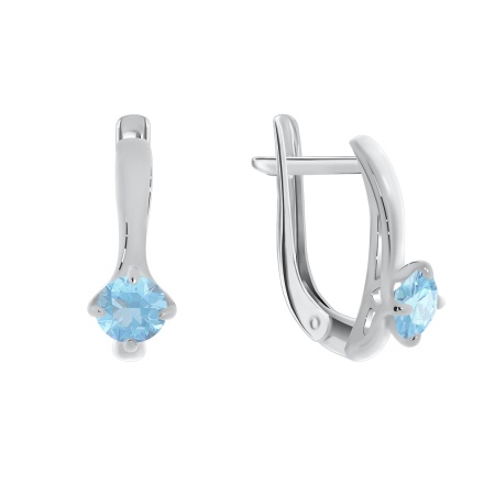 Купить оптом серьги из серебра с топазами, топазами и топазами 2340070261 от Krasnoe