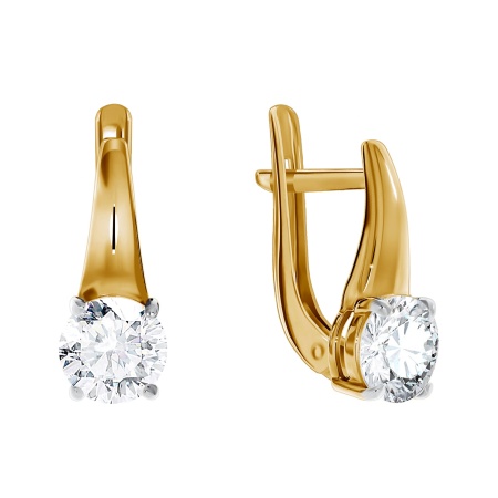 Купить оптом серьги из серебра с фианитами 2329200254 от Krasnoe