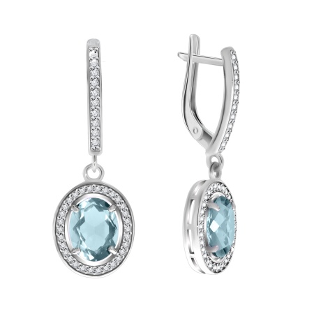 Купить оптом серьги из серебра с фианитами 2340203626л-79 от Krasnoe