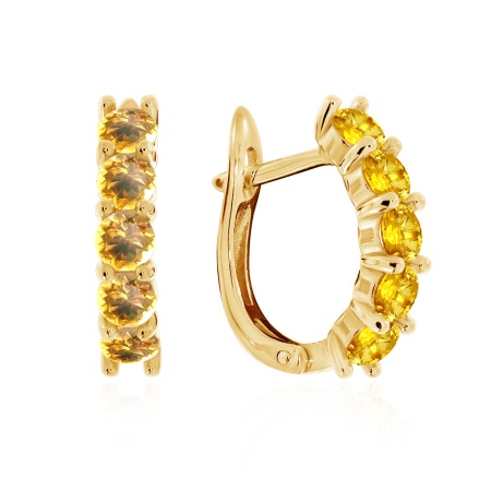 Купить оптом серьги из серебра с цитринами 2320111321 от Krasnoe