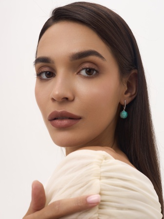 Купить оптом серьги из серебра с амазонитами 2340372311 от Krasnoe