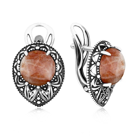 Купить оптом серьги из серебра с солнечниками 2310С21868 от Krasnoe