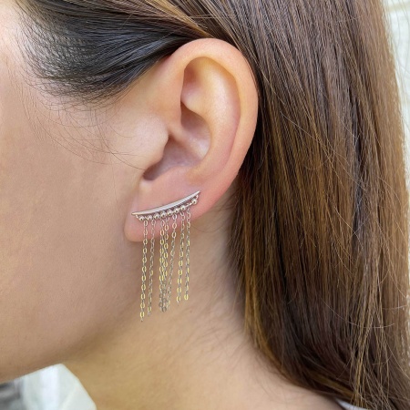 Купить оптом серьги из серебра без вставок 2340404904 от Krasnoe