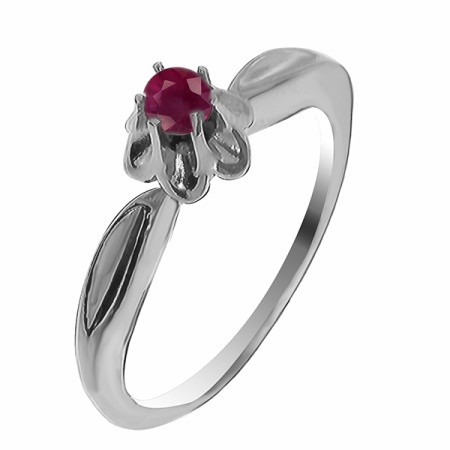 Купить оптом кольцо из серебра с рубином 1R2G7535 от Krasnoe