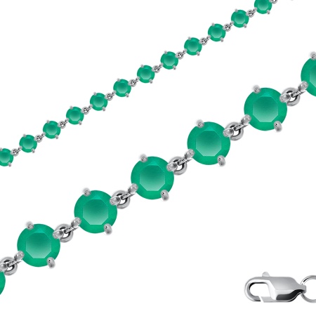 Купить оптом браслет из серебра с агатами 4340390667-18-60 от Krasnoe