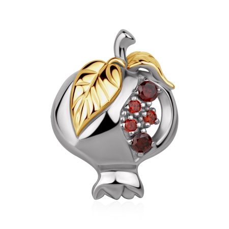 Купить оптом брошь из серебра с фианитами 6350205059-31 от Krasnoe