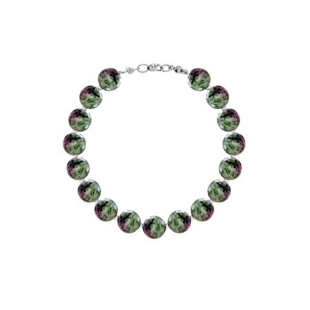 Купить оптом браслет из серебра с рубин-цоизитами 4340596117-20 от Krasnoe