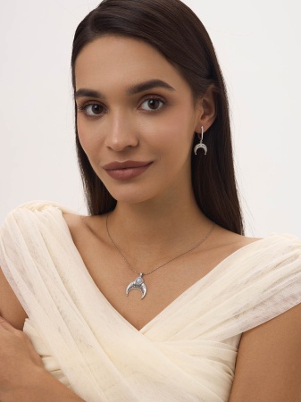 Купить оптом подвеска из серебра с лунным камнем 3310931819 от Krasnoe