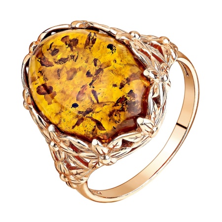 Купить оптом кольцо из серебра с янтарём 1320485095 от Krasnoe