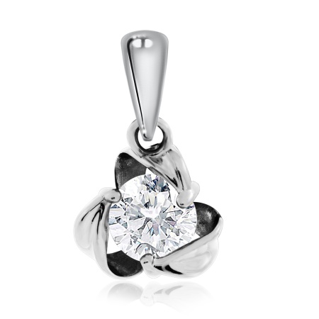 Купить оптом подвеска из серебра с фианитом 3340201913 от Krasnoe