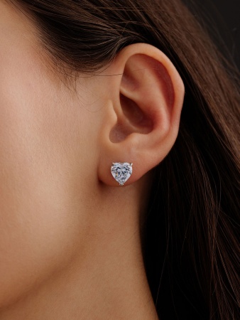 Купить оптом пусеты из серебра с фианитами 2340204774 от Krasnoe