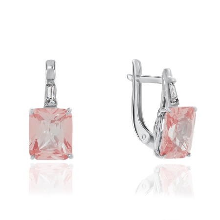 Купить оптом серьги из серебра с фианитами и ситаллами 2340880278-36 от Krasnoe