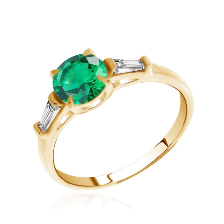 Купить оптом кольцо из серебра с ситаллом и фианитами 1320880284-64 от Krasnoe