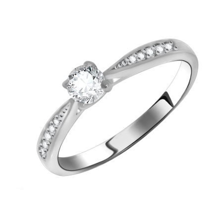 Купить оптом кольцо из серебра с фианитами 1340200214 от Krasnoe