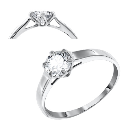 Купить оптом кольцо из серебра с фианитом 1340200262 от Krasnoe