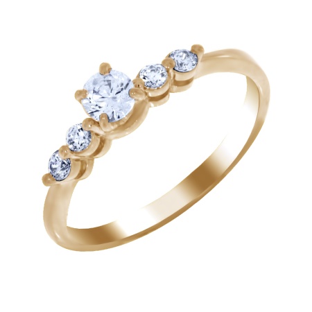 Купить оптом кольцо из серебра с фианитами 1320200208 от Krasnoe