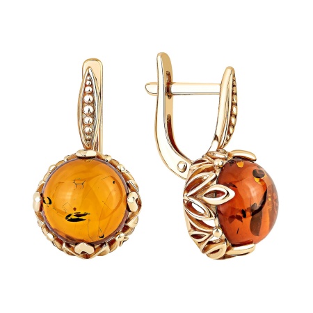 Купить оптом серьги из серебра с янтарём 2320485174 от Krasnoe