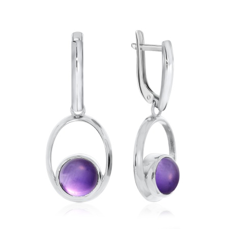 Купить оптом серьги из серебра с аметистами 2340061247 от Krasnoe