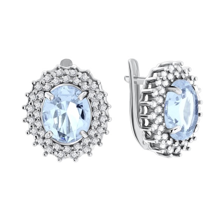 Купить оптом серьги из серебра с фианитами 2340200150л-70 от Krasnoe