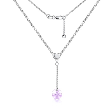 Купить оптом колье из серебра кристаллом 8340876064-45-3 от Krasnoe