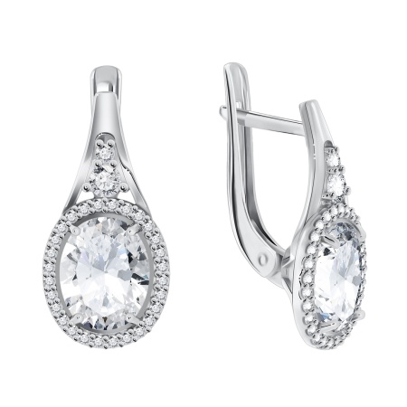 Купить оптом серьги из серебра с фианитами 2340200182л от Krasnoe