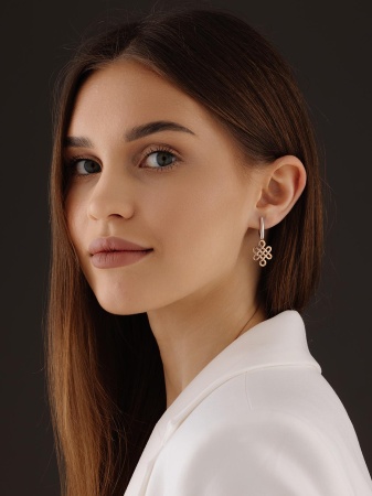 Купить оптом серьги из серебра без вставок 2350401643 от Krasnoe