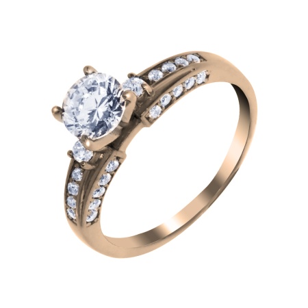 Купить оптом кольцо из серебра с фианитами 1320200014 от Krasnoe