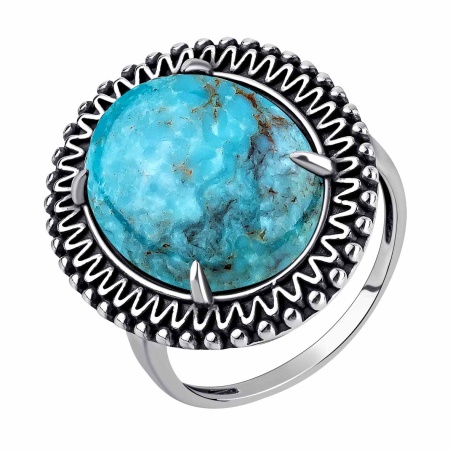 Купить оптом кольцо из серебра с бирюзой 1310311857 от Krasnoe