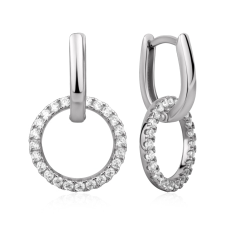 Купить оптом серьги из серебра с фианитами 2340205348л от Krasnoe