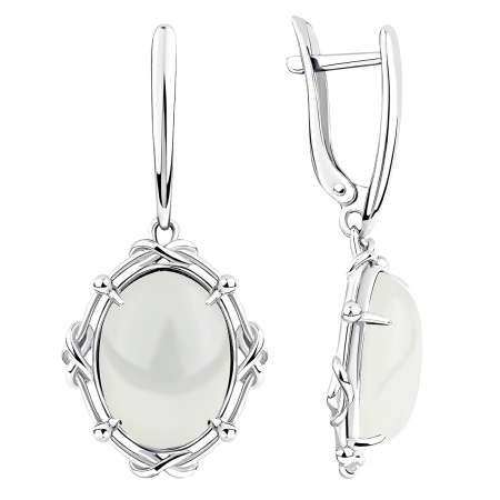 Купить оптом серьги из серебра с лунным камнем 2340935098 от Krasnoe