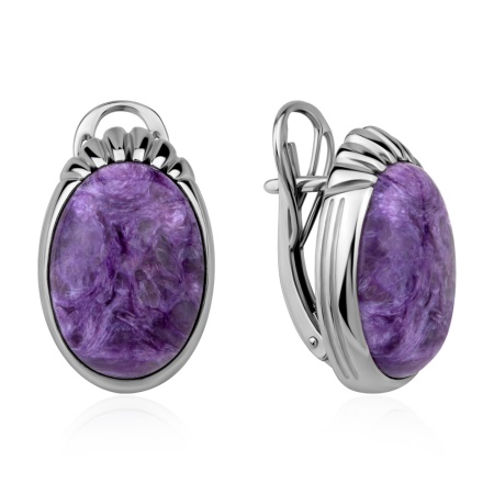 Купить оптом серьги из серебра с чароитами 2340466505 от Krasnoe