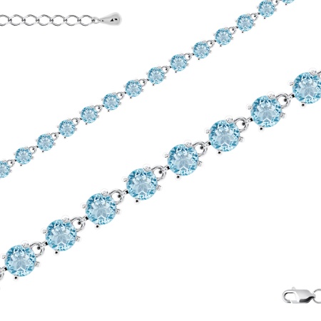 Купить оптом браслет из серебра с топазами 4340072500-19 от Krasnoe