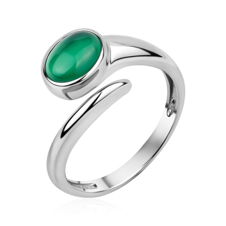 Купить оптом кольцо из серебра с агатом 1340395035-60 от Krasnoe