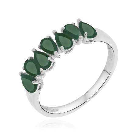 Купить оптом кольцо из серебра с агатами 1340391725-60 от Krasnoe