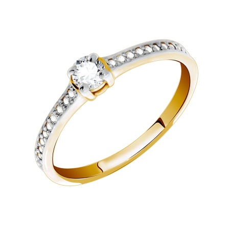 Купить оптом кольцо из серебра с фианитами 1329200205 от Krasnoe