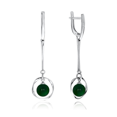 Купить оптом серьги из серебра с агатами 2340390738-60 от Krasnoe