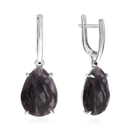 Купить оптом серьги из серебра с чароитами 2340460500-1 от Krasnoe